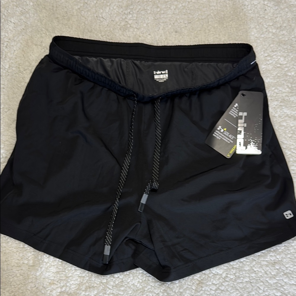 Hind Black Swim Trunks Quick-Dry Elastic Waist
